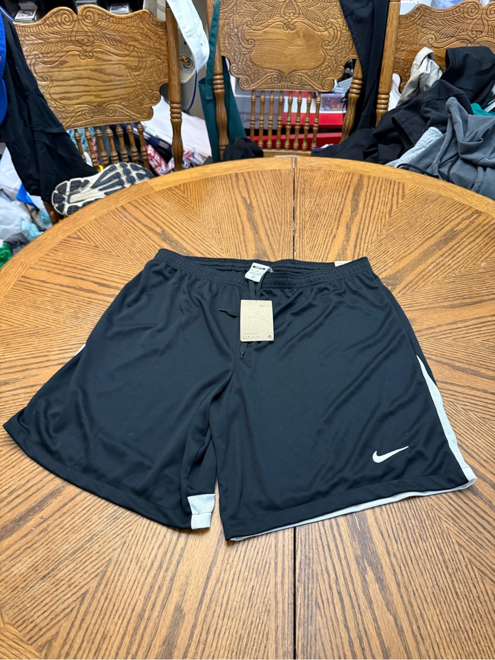 New with Tags Nike Black Athletic Shorts with White Trim and Swoosh